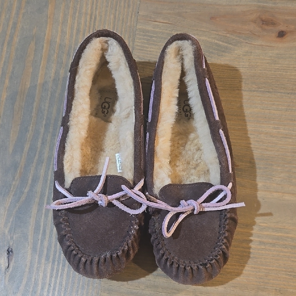 UGG Bella Brown Suede Moccasin Slippers